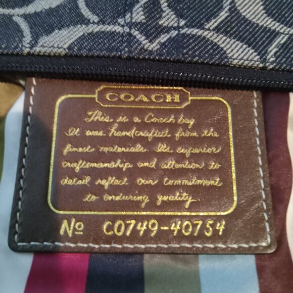 Coach Legacy Denim Wristlet/Pouchette 2007 - Picture 3 of 6